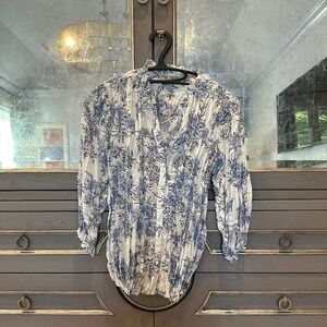 Go by GoSilk Floral Blouse XS